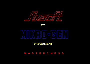 Masterchess (UK) (1987) [Mastertronic] screen shot title